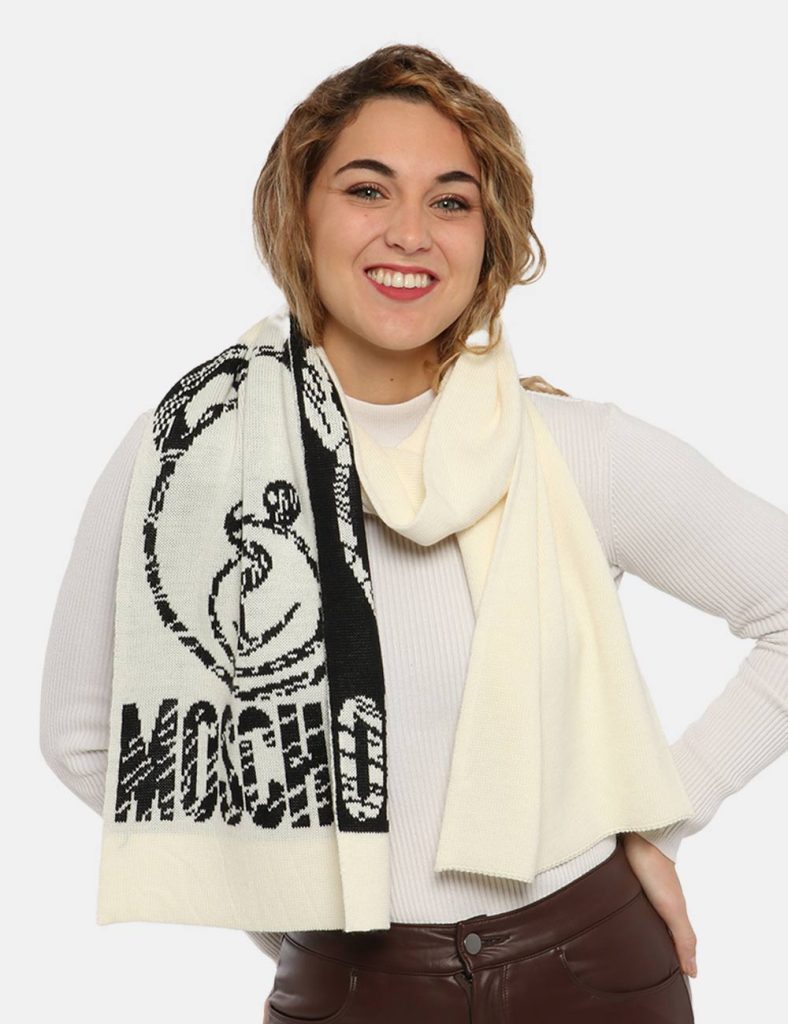 foulard da donna scontati - Sciarpa Moschino bianco