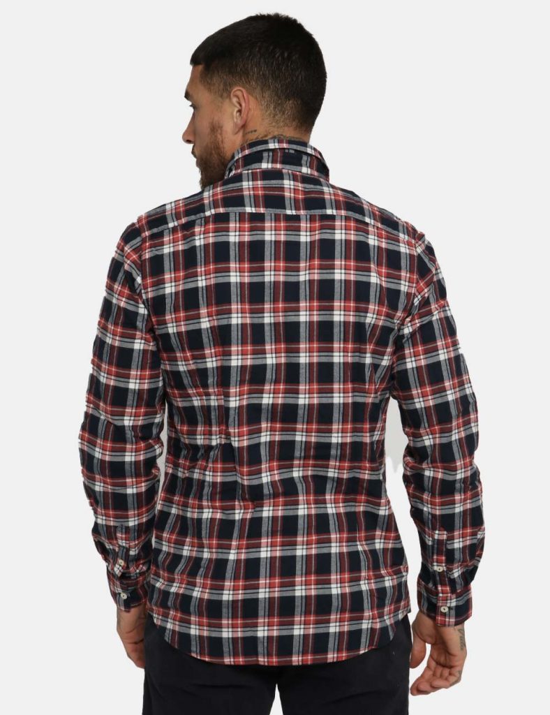 Camicia Fred Mello blu/rosso - COMPOSIZIONE E VESTIBILITÀ:100% cotoneIl modello è alto 178 cm e indossa la taglia L. La vest