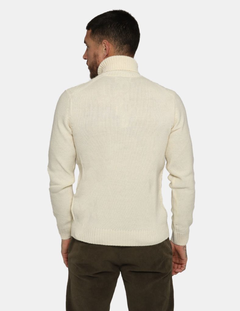 Maglione Fred Mello dolcevita bianco