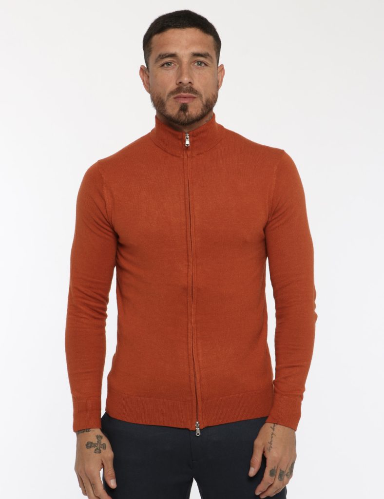 Maglione Maison du Cachemire arancione - COMPOSIZIONE E VESTIBILITÀ:40% lana 20% cotone 20% viscosa 10% poliamide 10% cachem