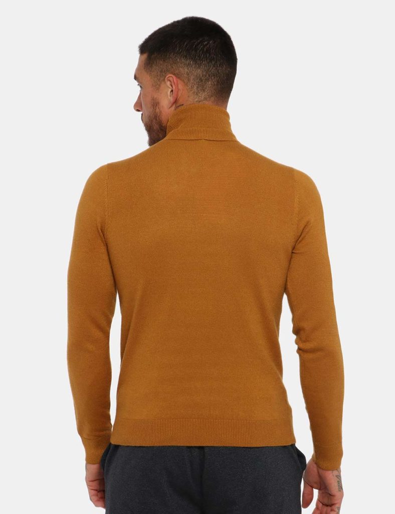 Maglione Maison du Cachemire dolcevita giallo - COMPOSIZIONE E VESTIBILITÀ:40% lana 20% cotone 20% viscosa 10% poliamide 10%