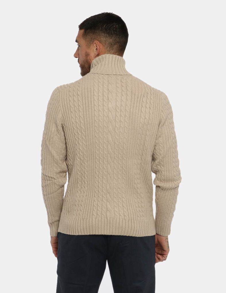 Maglione Maison du Cachemire dolcevita beige