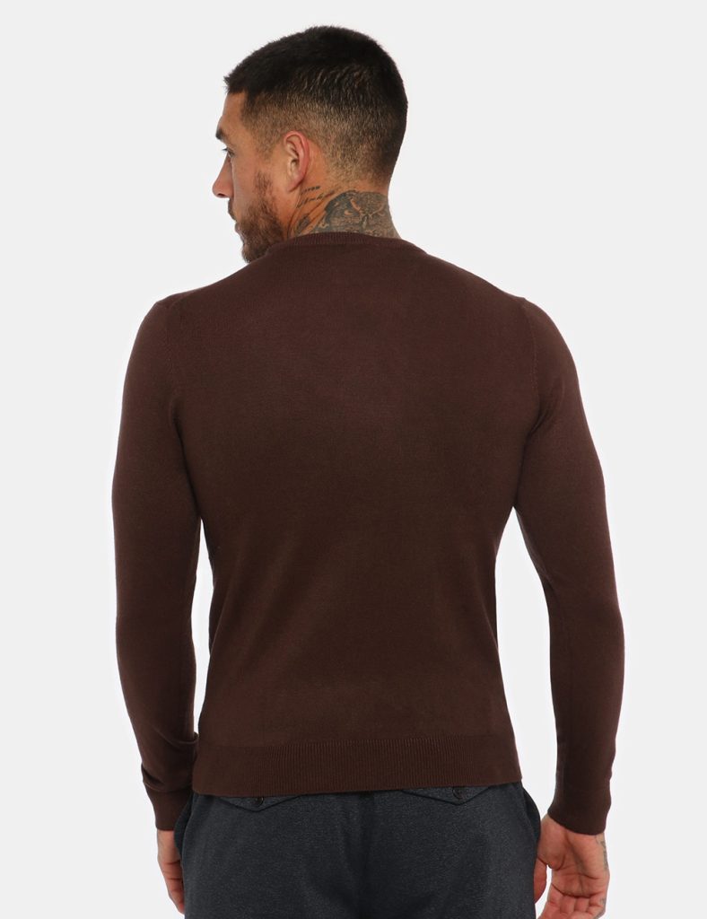 Maglione Maison du Cachemire marrone - COMPOSIZIONE E VESTIBILITÀ:40% lana 20% cotone 20% viscosa 10% poliamide 10% cachemir