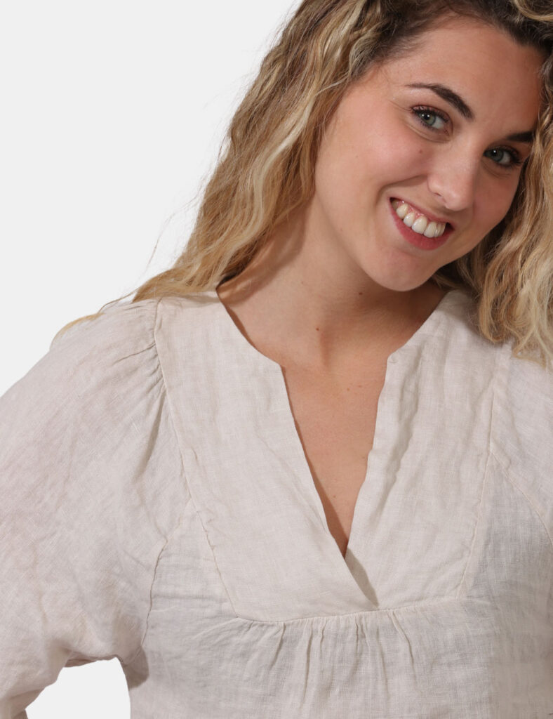 Camicia bluse elegante da donna scontata - Blusa Caractere Beige