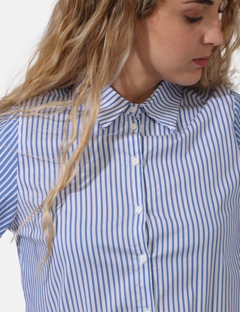 Camicia bluse elegante da donna scontata - Camicia Caractere Azzurro