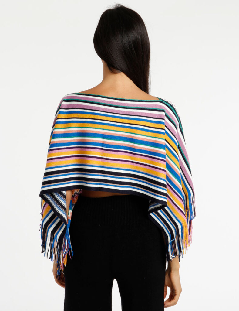 Missoni donna outlet  - Poncho Missoni con frange