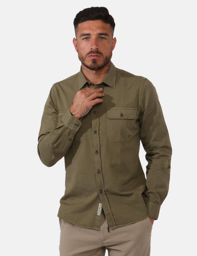 Outlet camicia da uomo scontata - Camicia Fred Mello Verde