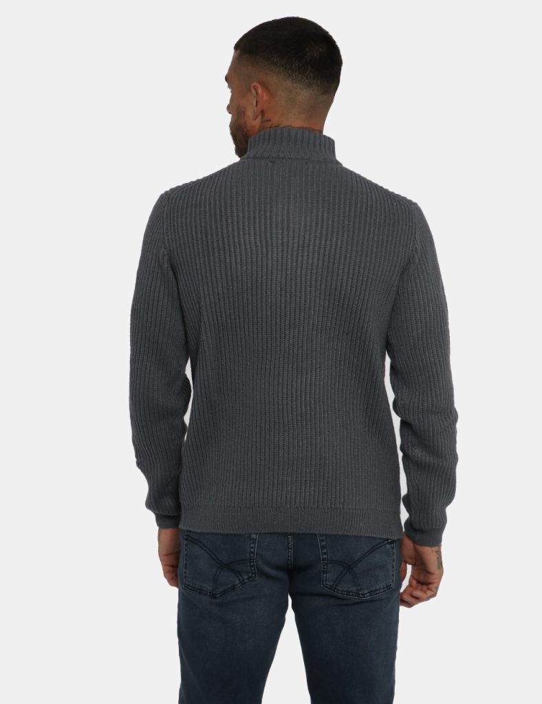 Maglione Yes Zee grigio - COMPOSIZIONE E VESTIBILITÀ:54% poliestere 20% acrilico 20% nylon 6% merinosIl modello è alto 178 c