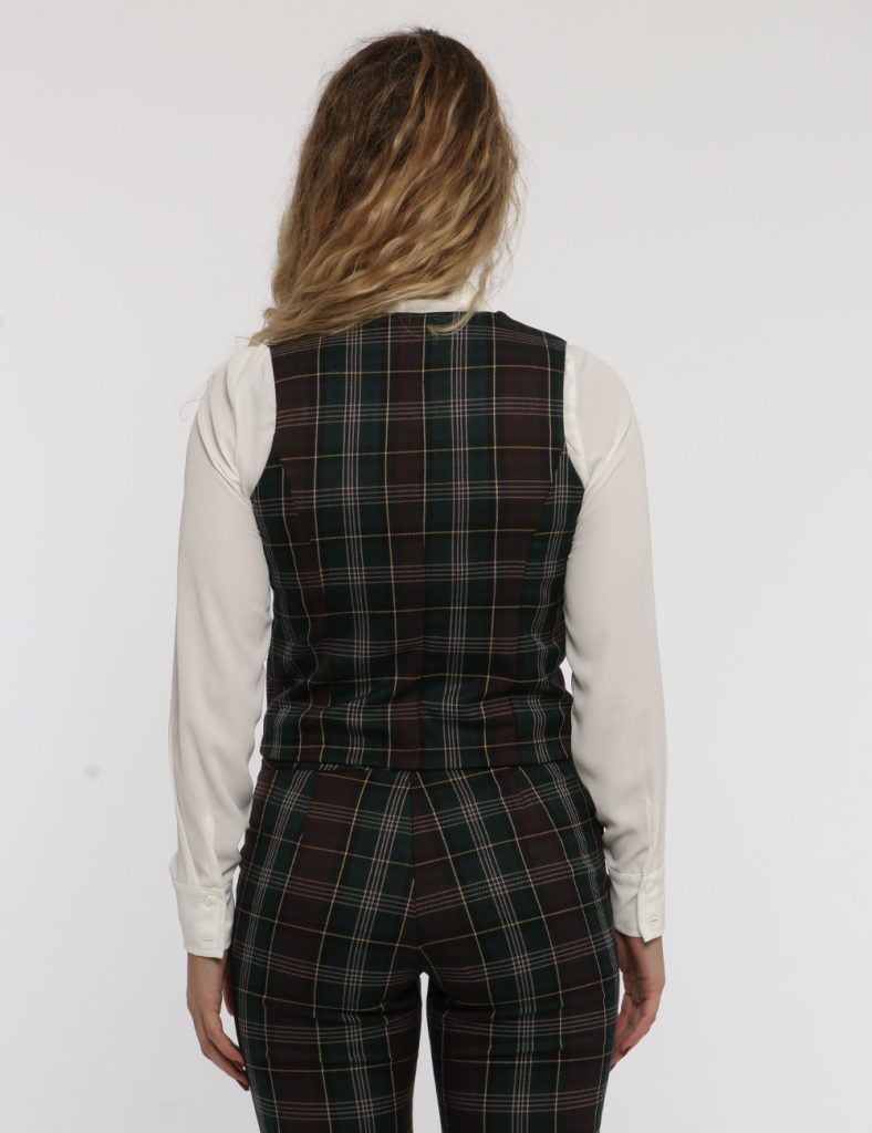 Gilet Vougue verde riquadri