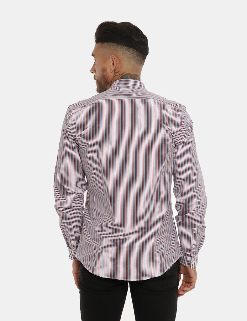 Camicia Antony Morato rigata rosso/blu