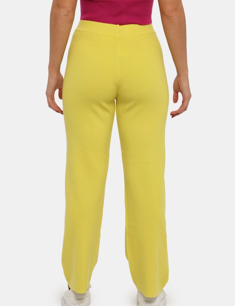 Pantaloni stretti attillati da donna scontati - Pantalone Sandro Ferrone giallo kiwi