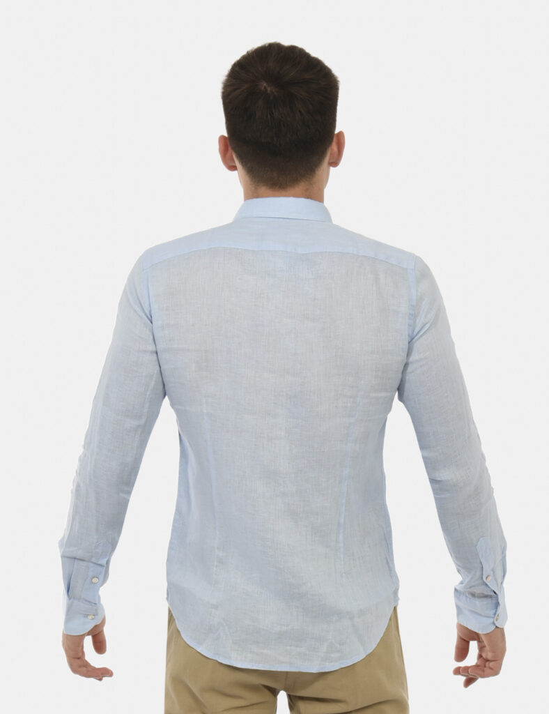 Outlet camicia da uomo scontata - Camicia Yes Zee Azzurro