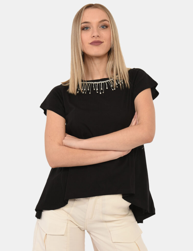 T-shirt da donna scontata - T-shirt Fracomina Nero