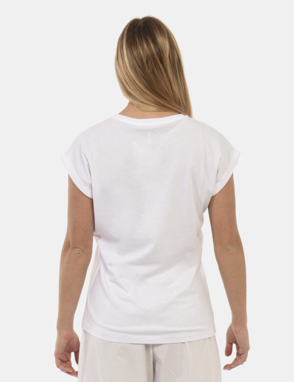 T-shirt Yes Zee Bianco - T-shirt bianca con dettaglio reves sulla manica e stampa romantica dalle vibes parigine. Indossala