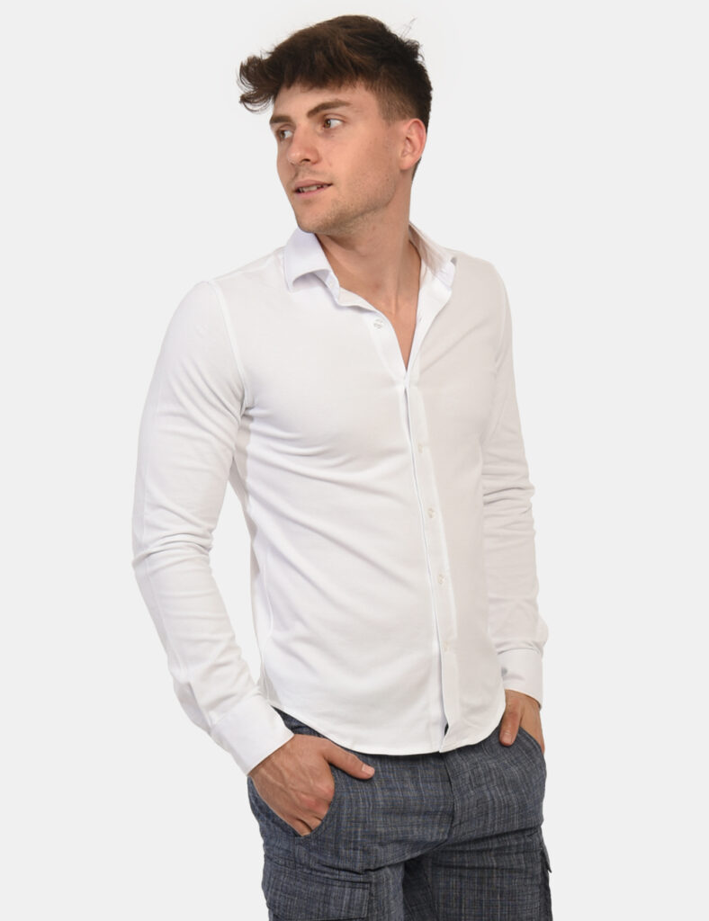 Outlet camicia da uomo scontata - Camicia Bramante Bianco