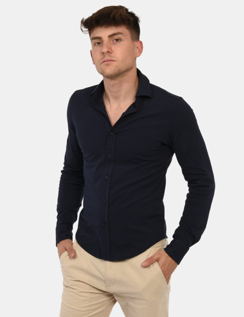 Outlet camicia da uomo scontata - Camicia Bramante Blu