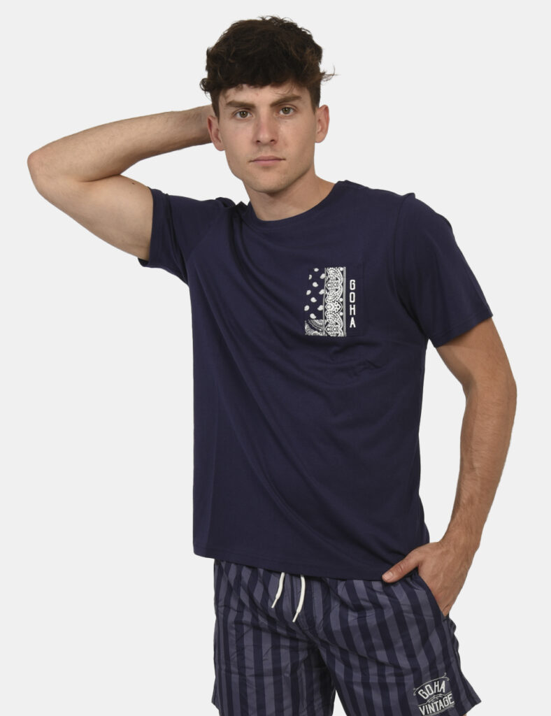 Abbigliamento uomo da mare - T-shirt Goha Blu
