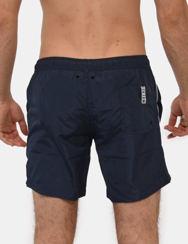 Costume Bikkembergs Blu - Costume modello shorts in 100% poliestere. Il capo si sviluppa in total blu navy con logo brand bi