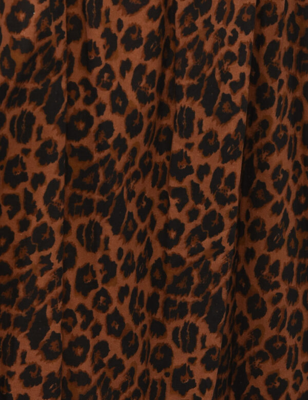 Abito Sundek Marrone - Ampio vestito lungo in total animalier con scollo classico e spalline larghe. Presenti tasche a tagli