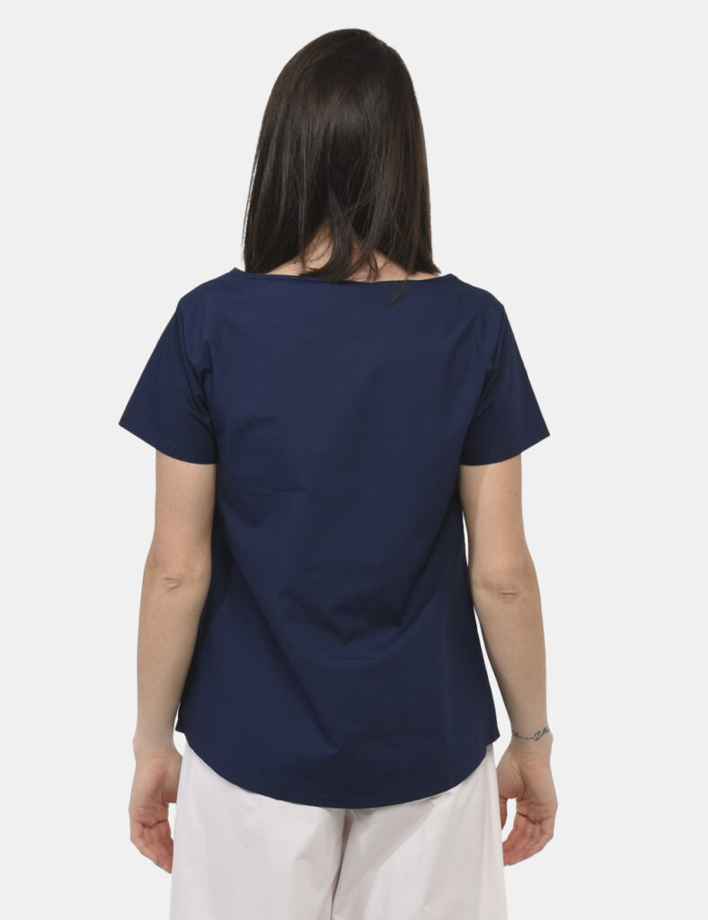 Camicia bluse elegante da donna scontata - T-shirt Rue De Clerie Blu