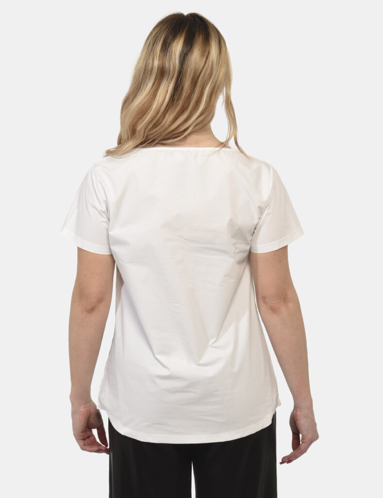 Camicia bluse elegante da donna scontata - T-shirt Rue De Clerie Bianco