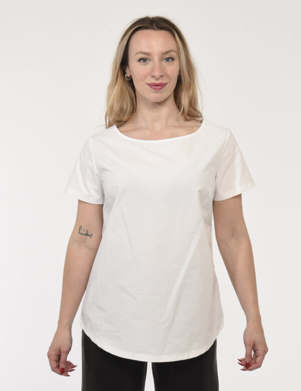 T-shirt Rue De Clerie Bianco - T-shirt in cotone spesso ed in total bianco. Presente girocollo classico e qualche cucitura e