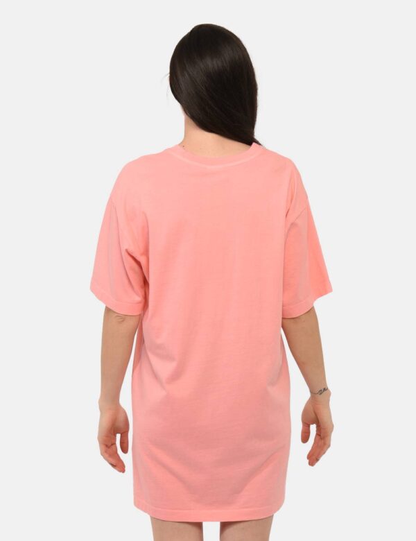 Abito Sundek Rosa - Vestito da mare modello t-shirt lunga in total rosa chiaro con logo brand ricamato ad altezza cuore. La