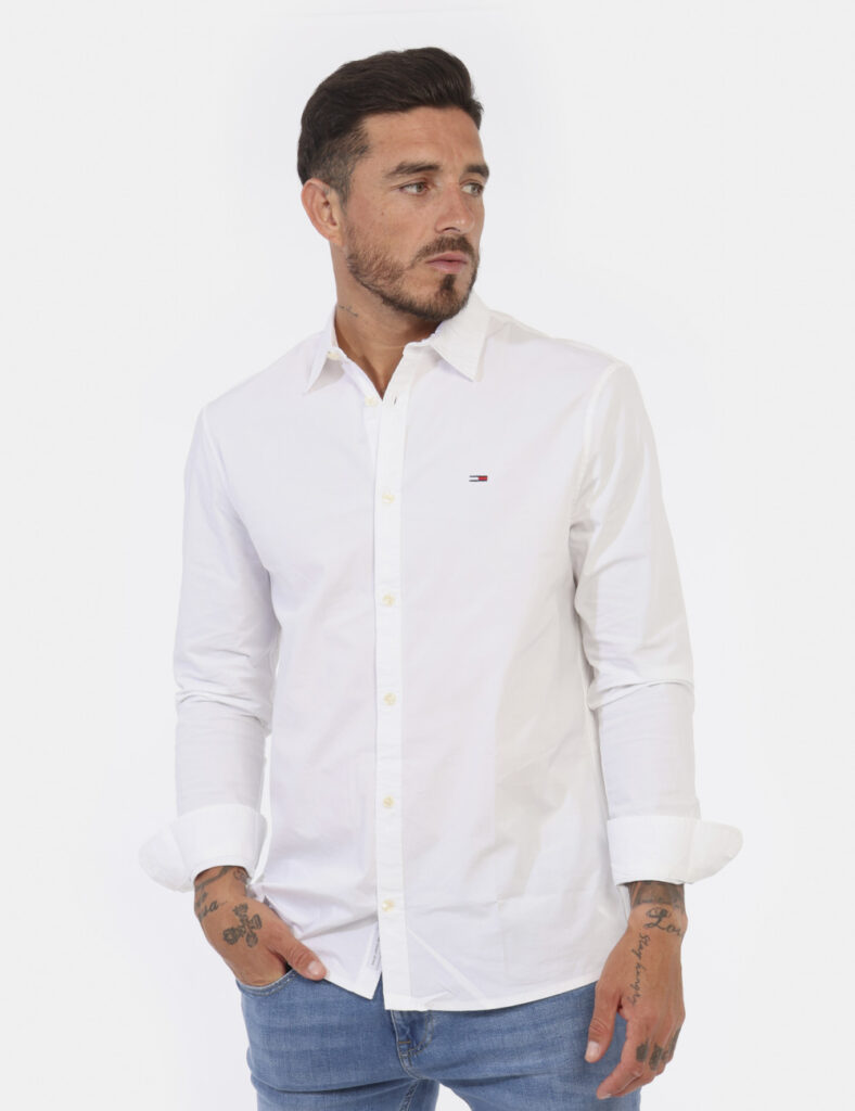 Outlet camicia da uomo scontata - Camicia TOMMY HILFIGER Bianco