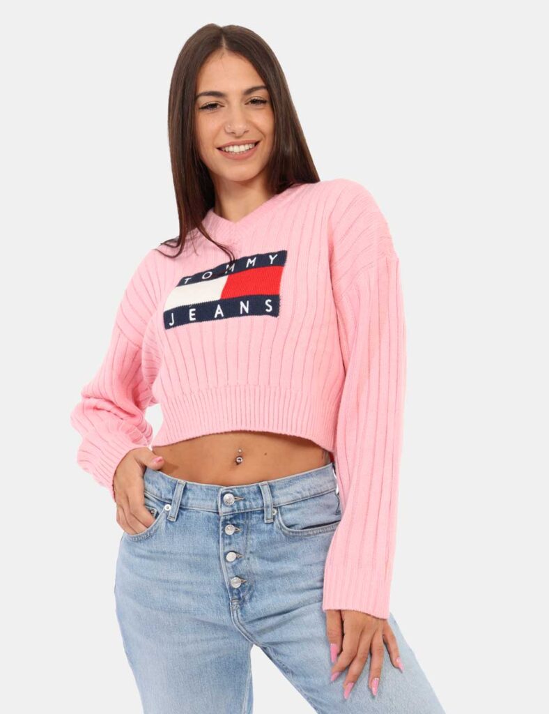 Abbigliamento donna scontato - Maglione TOMMY HILFIGER Rosa