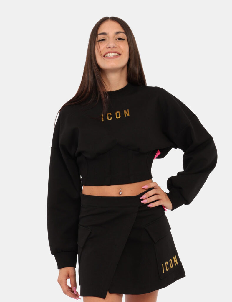 Abbigliamento donna scontato - Felpa Icon Nero