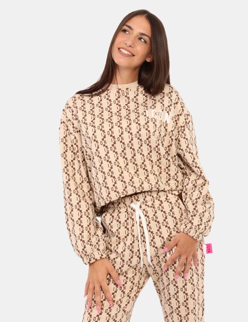 Abbigliamento donna scontato - Felpa Icon Beige