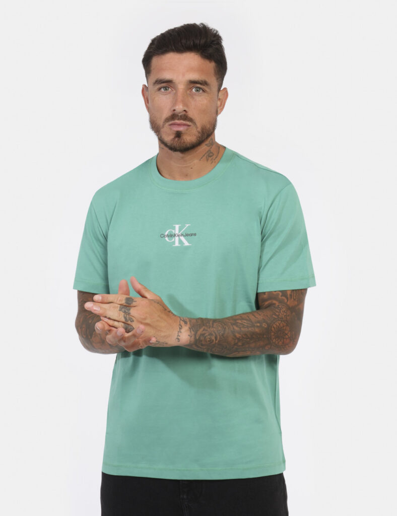 T-shirt Calvin Klein uomo scontate - T-shirt CALVIN KLEIN Verde