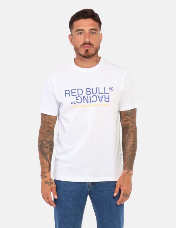 T-shirt Red Bull blu bianco - Questa t-shirt Red Bull Racing x Pepe Jeans da uomo, realizzata in morbido cotone, è un capo i