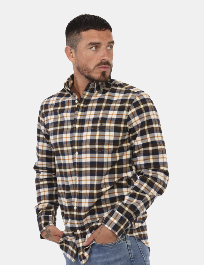 Camicia casual da uomo scontata - Camicia Gant Blu