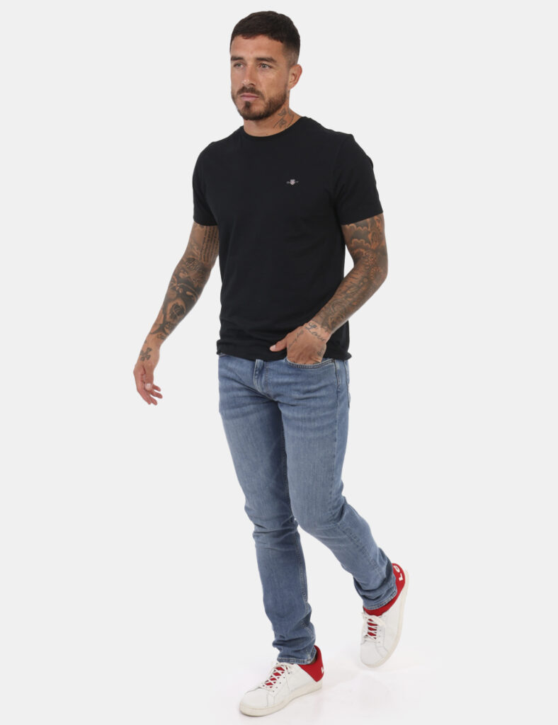 Gant uomo outlet - Maglione Gant blu  - Jeans Gant Jeans