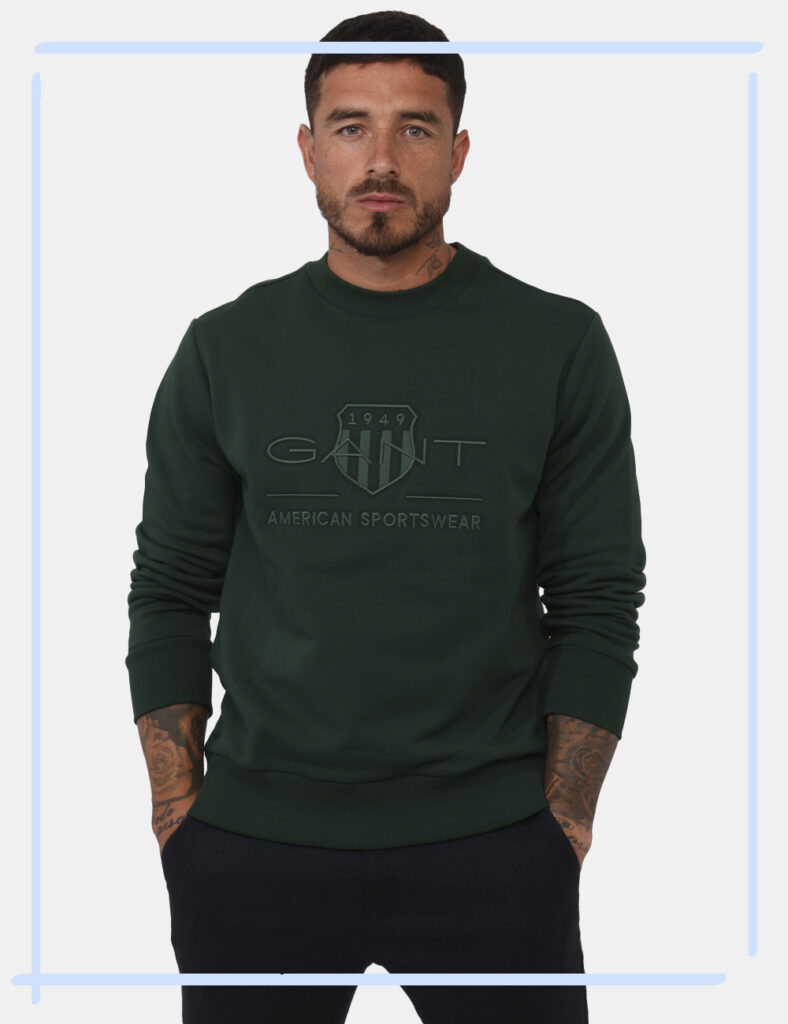 Gant uomo outlet - Maglione Gant blu  - Felpa Gant Verde