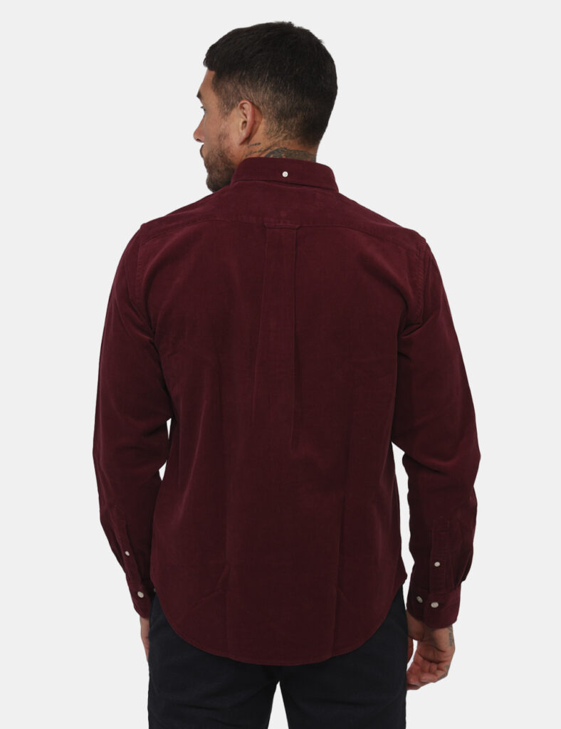 Outlet camicia da uomo scontata - Camicia Gant Bordeaux