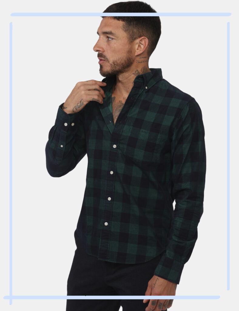 Outlet camicia da uomo scontata - Camicia Gant Verde