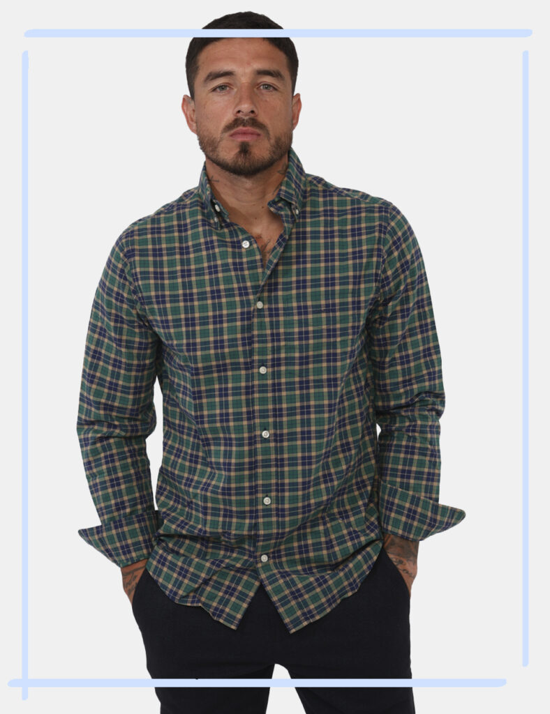 Outlet camicia da uomo scontata - Camicia Gant Verde