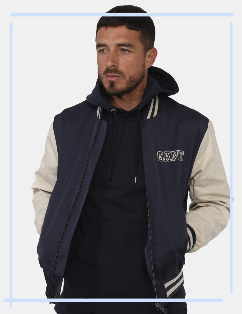 Gant uomo outlet - Maglione Gant blu  - Giacca Gant Blu