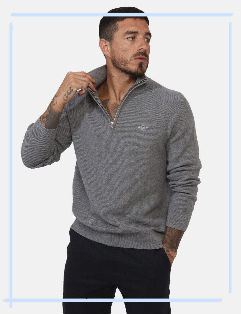 Maglione Gant Grigio - L’articolo appartiene al campionario esclusivo di stagione: pezzo unicoCod. art. 2403 8050212 N CVVi