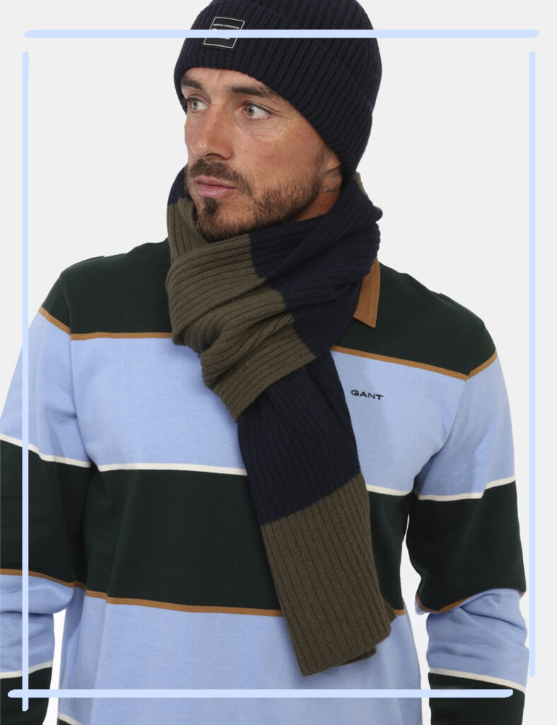 Gant uomo outlet - Maglione Gant blu  - Cappello Gant Blu