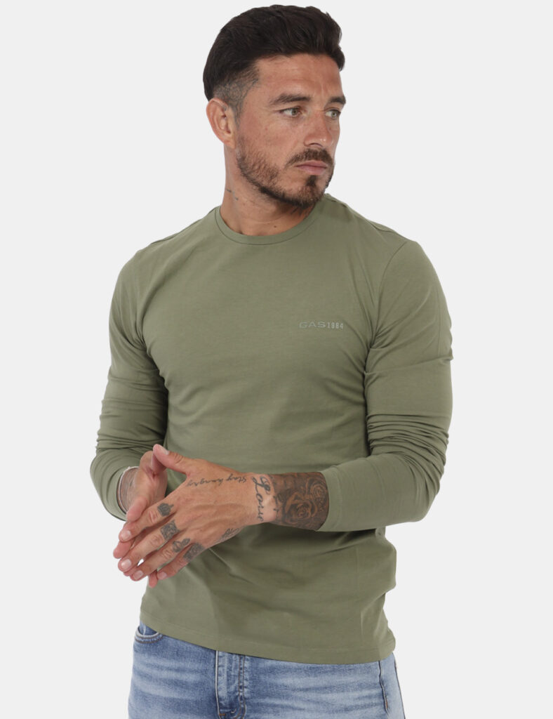 Maglia Gas Verde - La t-shirt a manica lunga con micro logo Gas è il capo must have di tutti i guardaroba! Fresca e versatil