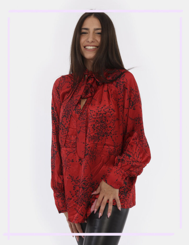 Camicia bluse elegante da donna scontata - Blusa Manila Grace Rosso