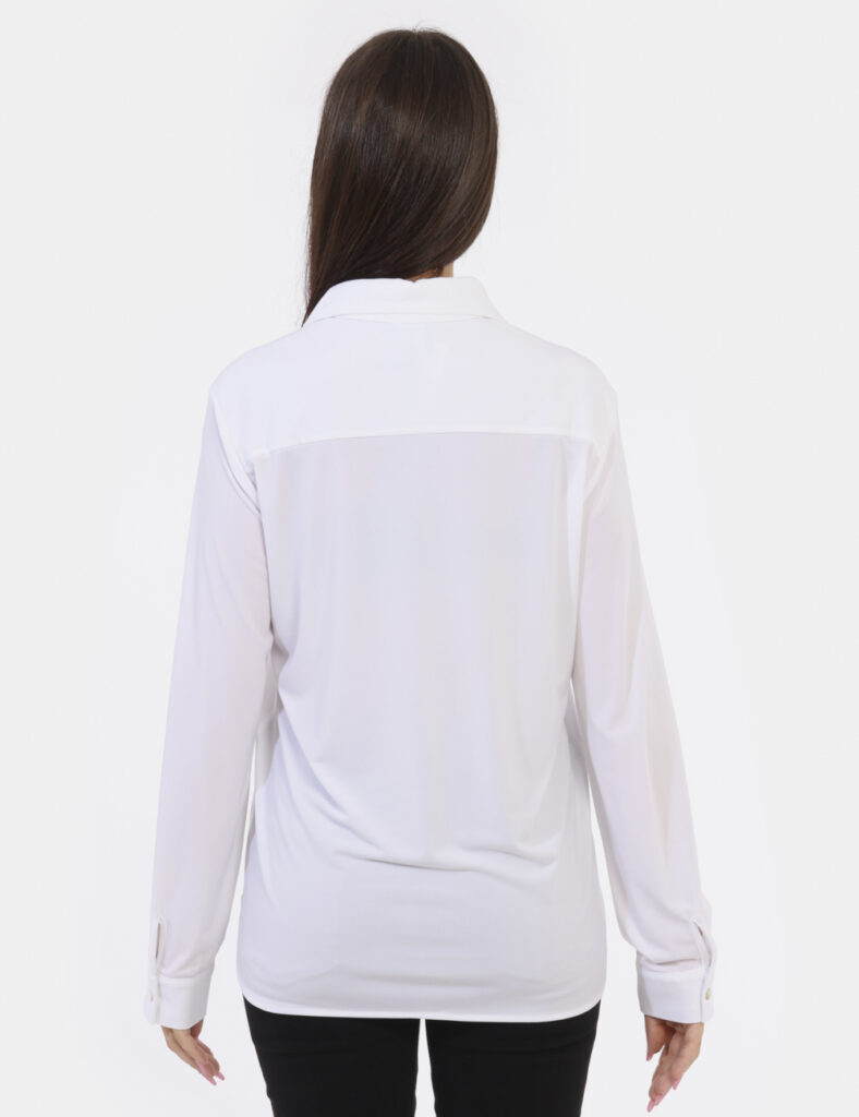 Camicia bluse elegante da donna scontata - Camicia Materica Bianco