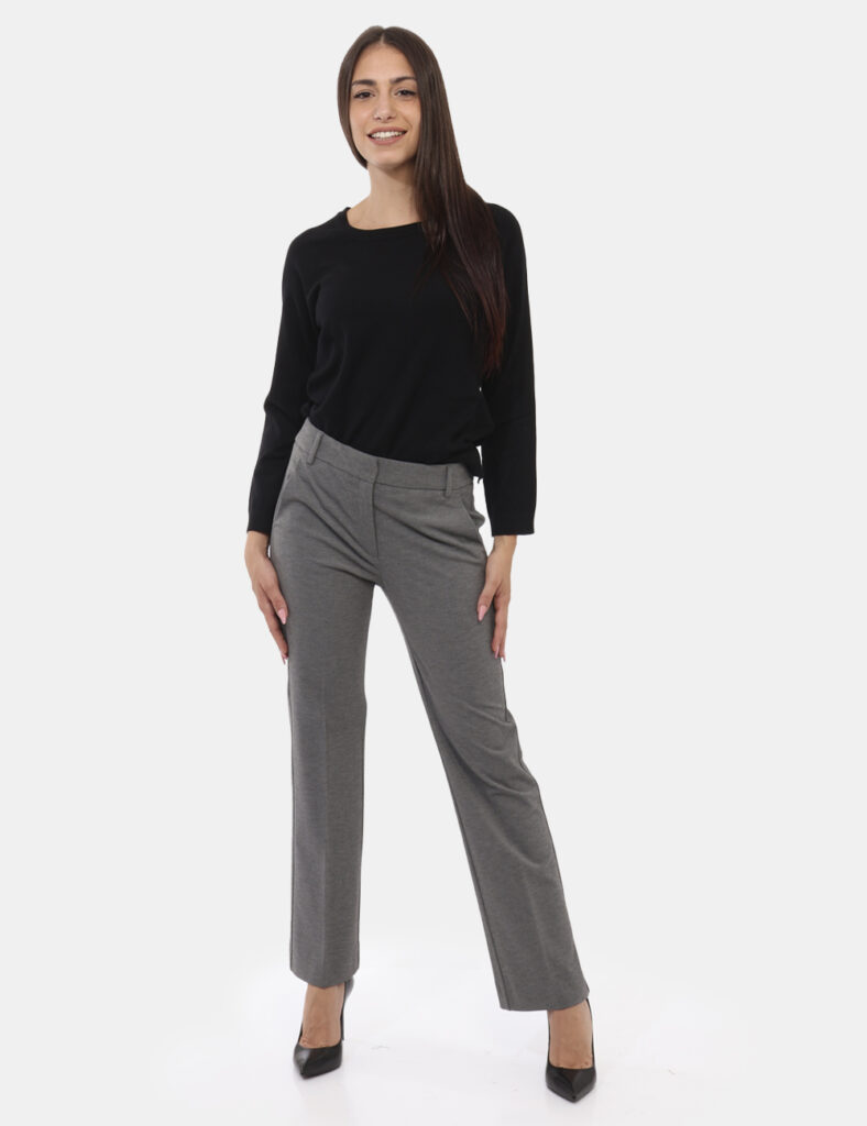 Pantaloni stretti attillati da donna scontati - Pantaloni Emme Marella Grigio