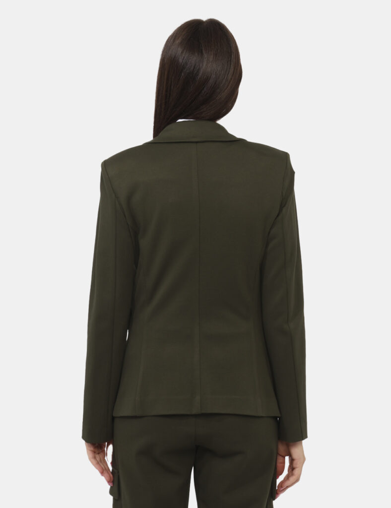 Tailleur elegante da cerimonia scontato - Blazer Materica Verde