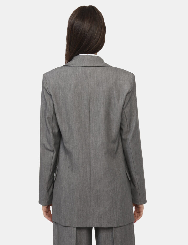 Tailleur elegante da cerimonia scontato - Blazer Materica Grigio