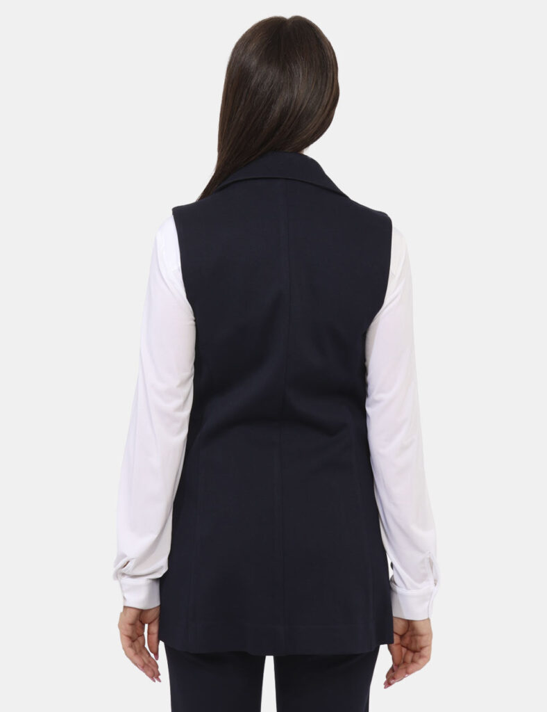 Tailleur elegante da cerimonia scontato - Blazer Materica Blu