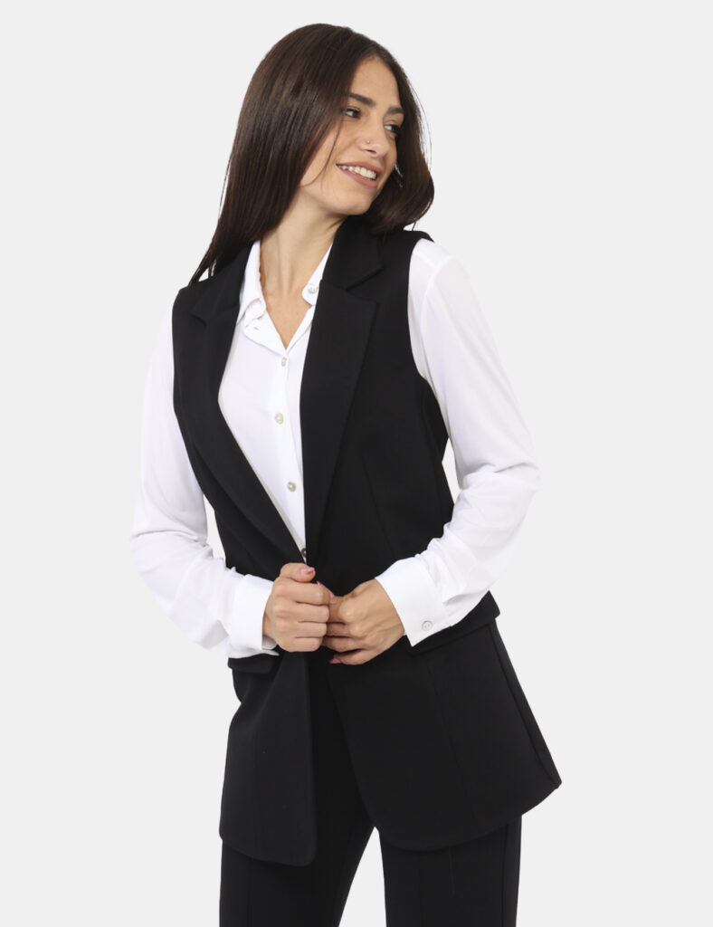 Tailleur elegante da cerimonia scontato - Blazer Materica Nero